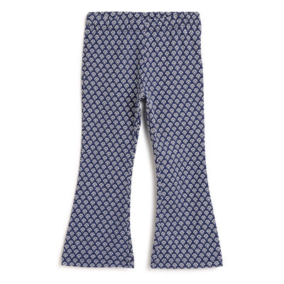 Girls Blue Printed Trouser